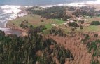 Looking down on the headlands on the Mendocino coast in California, where I was born. Here you can see Caspar Beach and Caspar Road, with my dad's property on the headland side where the trees start.