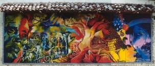 photos of a wall mural from Leon: click for a brief history of Nicaragua