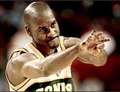 GP, The Glove, Gary Payton: a superstar does *not* get what he deserves in Seattle after 13 years. (Photo Credit: Grant M. Haller/Seattle Post-Intelligencer)